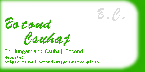 botond csuhaj business card